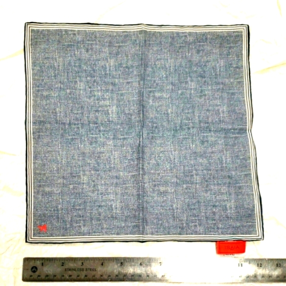 ISAIA Blue Pocket Square - Picture 2 of 4